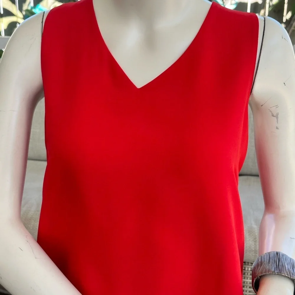Vibrant Red Sleeveless Top, Size M | C Est 1946 - Picture 4 of 10